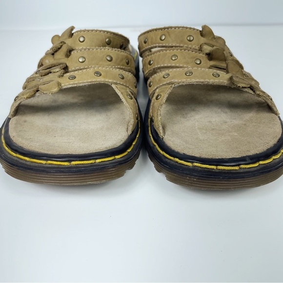 Dr Martens Butterfly Leather Strap Sandals Slip On Slides - Picture 3 of 9